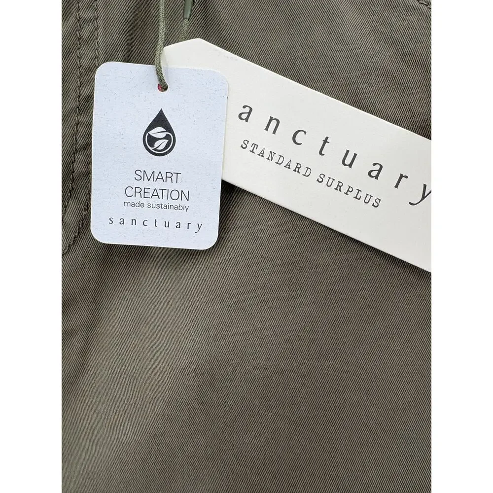 SANCTUARY Skirt Size 24 NEW Olive Green Midi Triple Threat Cargo Pockets